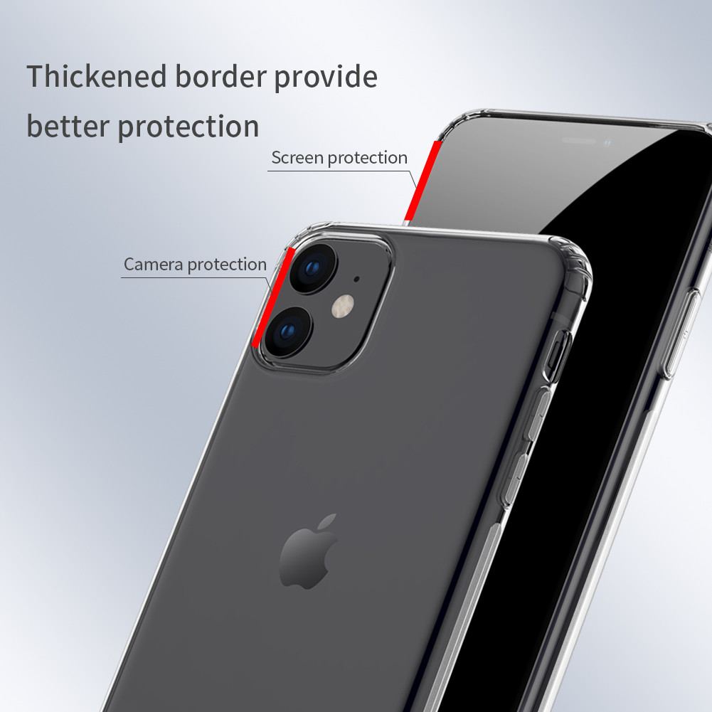 Ốp lưng dẻo cho iPhone 11 hiệu Nillkin mỏng 0.6mm, chống trầy xước - Hàng chính hãng