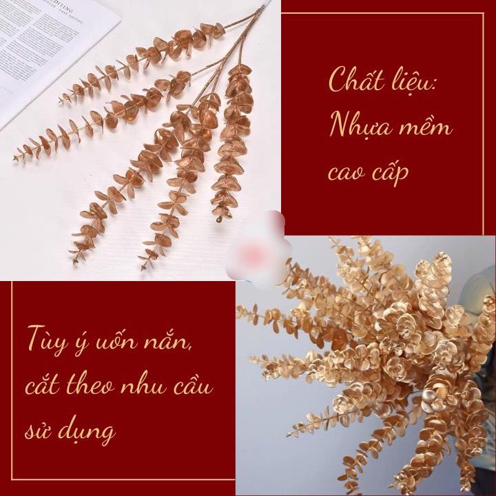 Nhánh TÁO VÀNG trang trí 5 cành màu vàng đồng