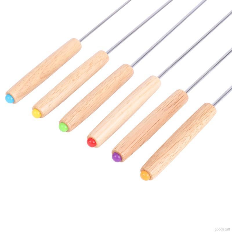 Set 6 xiên nướng thức ăn bằng thép không gỉ chất lượng cao