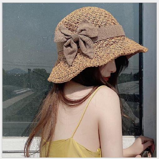 Mũ đi biển rộng vành / Nón đi biển rộng vành thời trang + Tặng 1 dây cột tóc xinh xắn