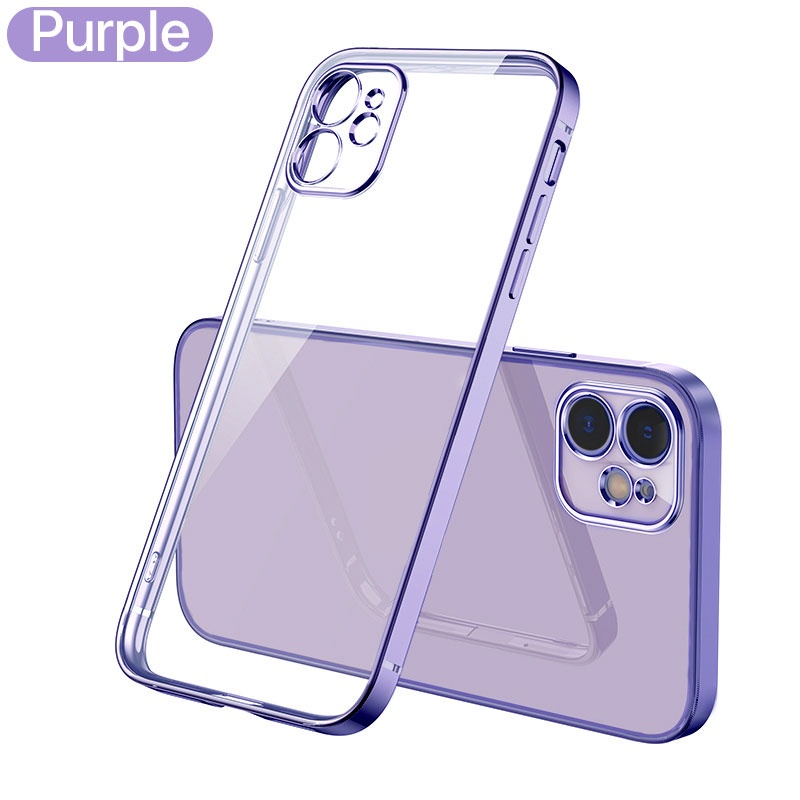 Ốp Điện Thoại có cụm bảo vệ camera Hàng Chính Hãng KOLEAD P45 Silicon Trong Suốt Khung Vuông Sang Trọng Cho iPh 14 13 12 11 Pro Max