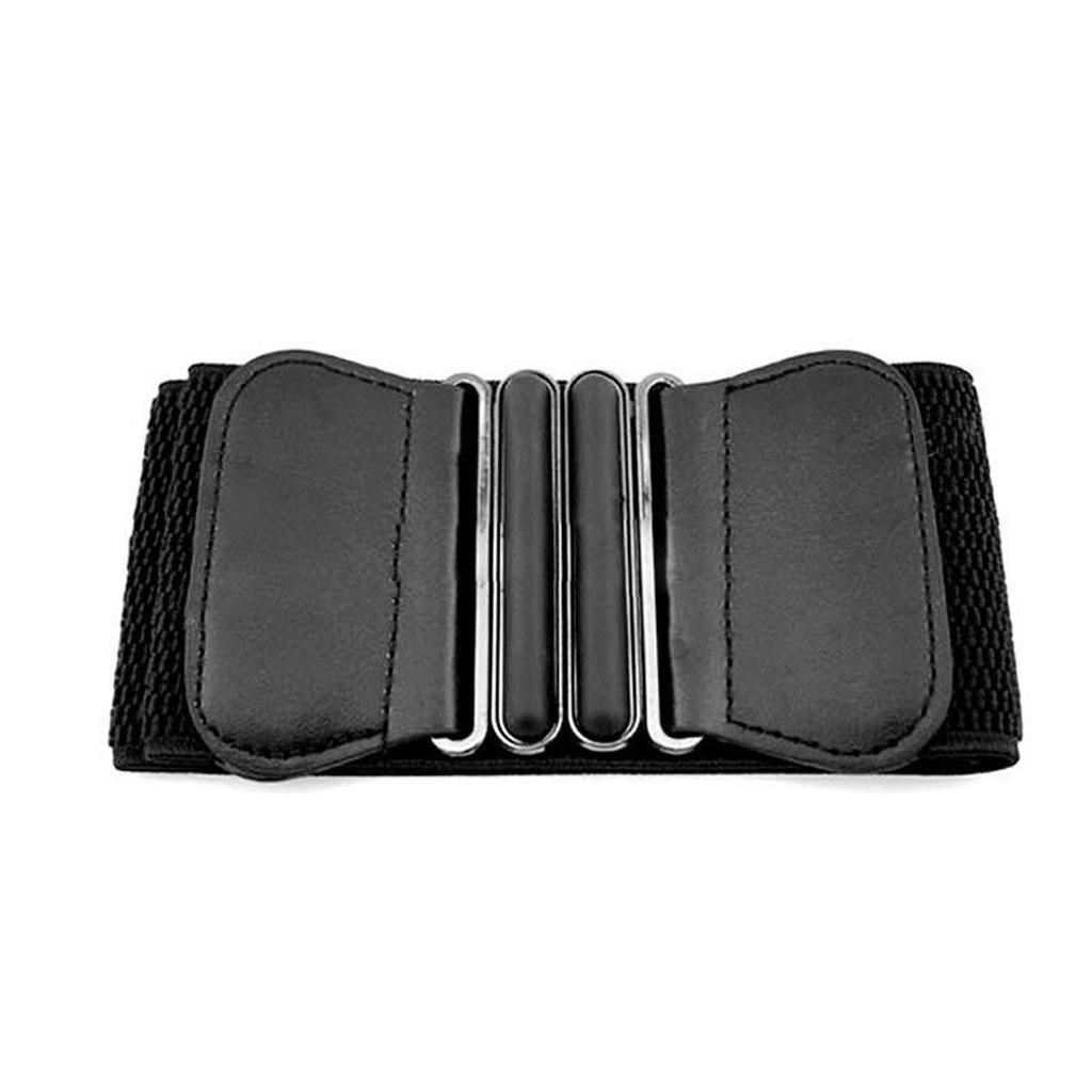 4Pcs Fashion Women Girls Elastic Stretch Buckle Wide Waist Belt Waist Band
