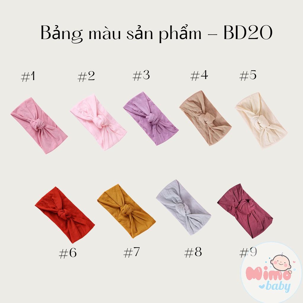 Băng đô bản to thắt nút cho bé Mimo baby BD20