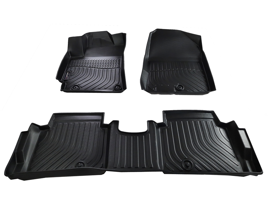 Thảm lót sàn xe ô tô Hyundai Accent 2017-2021 đến nay Nhãn hiệu Macsim chất liệu nhựa TPE cao cấp màu đen