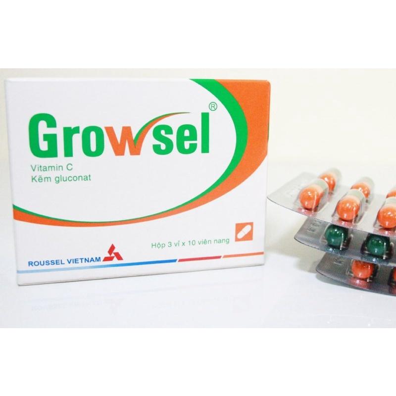 GROWSEL-VITAMIN C &amp; KẼM HỘP 30 VIÊN