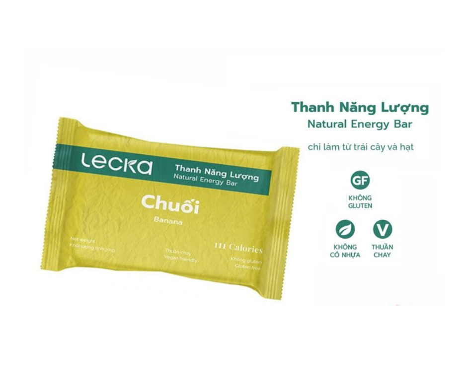 Thanh năng lượng dinh dưỡng tự nhiên Lecka 30g