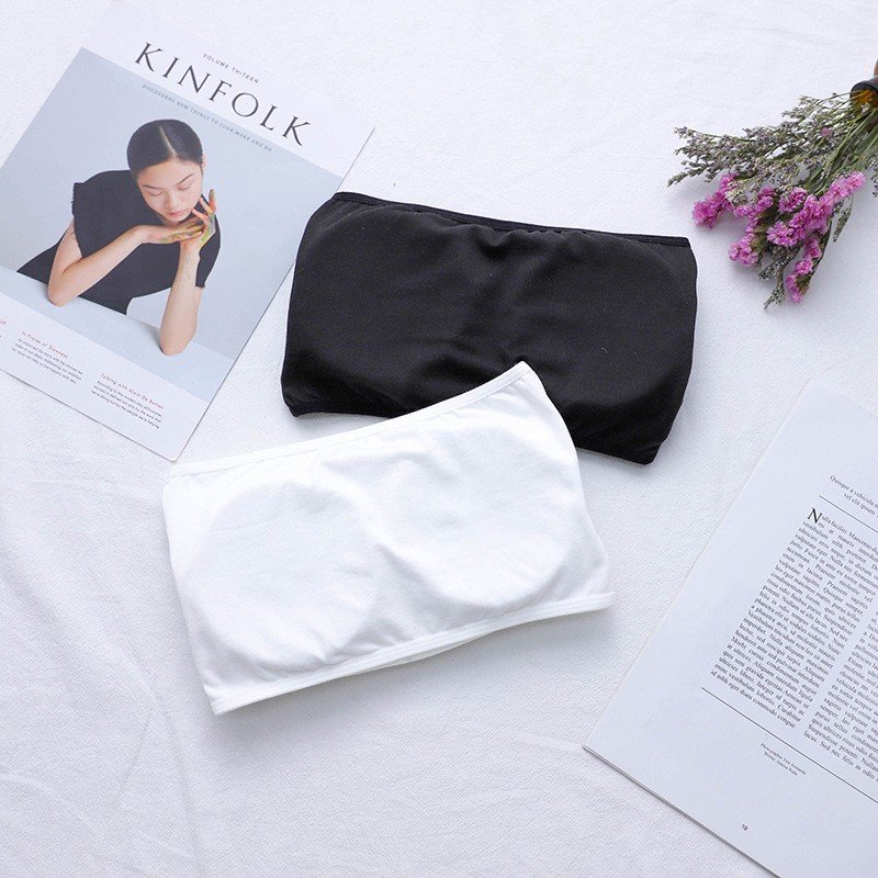ÁO BRA, ÁO ỐNG QUÂY NGỰC KHÔNG DÂY, CÓ ĐỆM LÓT chất cotton, Phong Cách Hàn Quốc quyến rũ, có 2 màu đen trắng