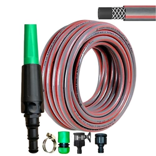 Combo vòi xịt nước tưới cây, rửa xe tăng áp đa năng kèm dây cỡ Φ14 và phụ kiện nối nhanh chất lượng cao cấp Hồng Thanh Garden