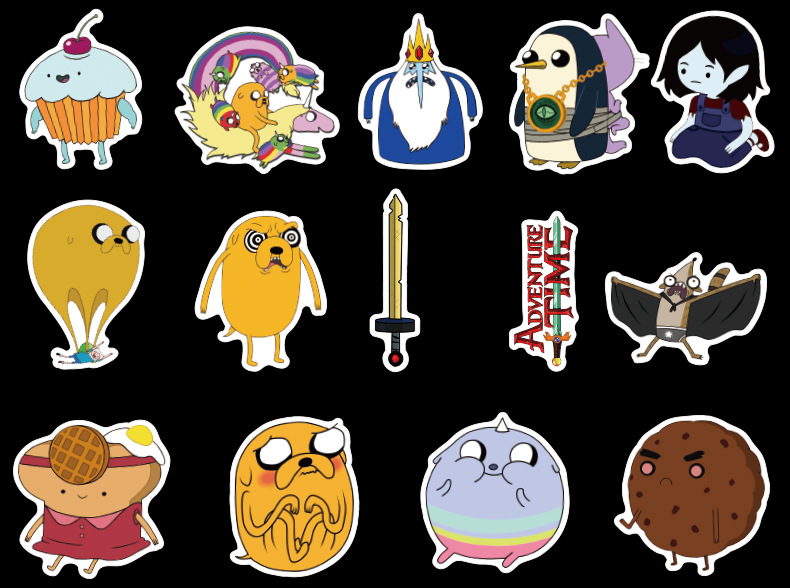 Bộ 50 miếng Sticker hình dán Adventure Time