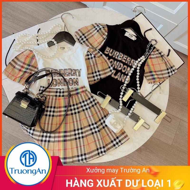 Bộ áo váy Buberry cao cấp cotton