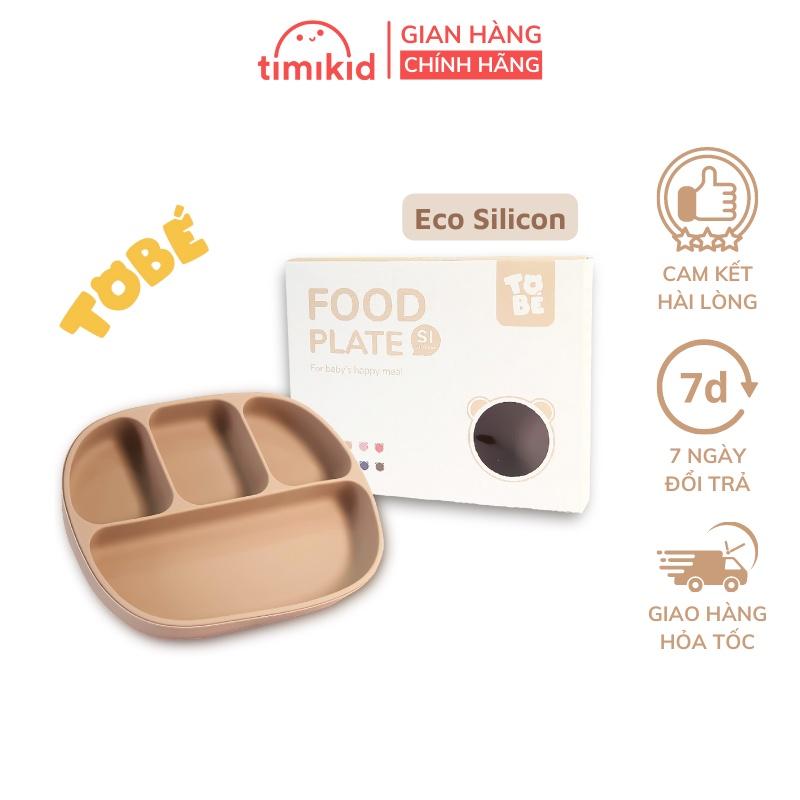 Khay ăn dặm cho bé TOBÉ Eco Silicone chống đổ an toàn