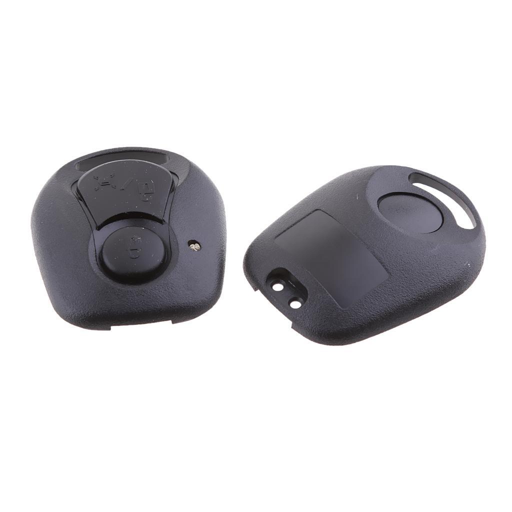 Two Car Remote Key Case Cover Fob 2 Buttons Replacement Black
