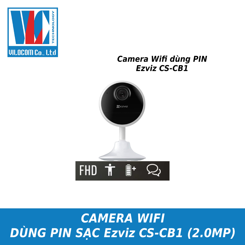 Camera Wifi Ezviz CS-CB1 (2.0MP) sử dụng Pin sạc - Hàng chính hãng