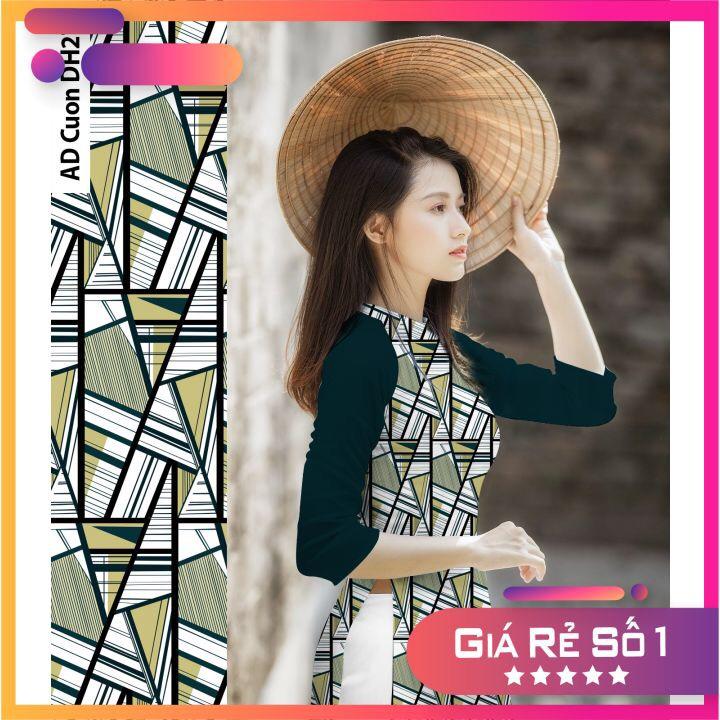 Áo dài may sẵn giá rẻ in hoa 3d sắc nét