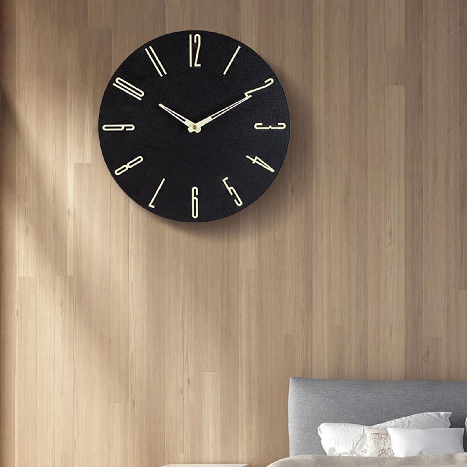 Wall Clock Non Ticking Round Wall Mounted Clocks for School Indoor Bedroom