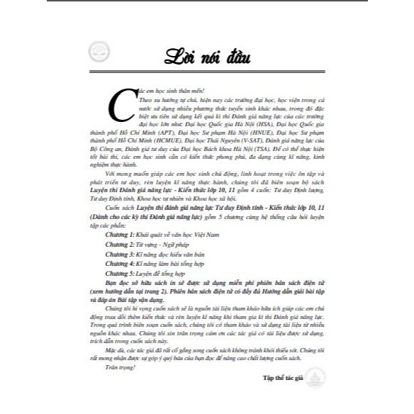 Sách - Luyện Thi Đánh Giá Năng Lực Tư Duy Định Tính - Kiến Thức Lớp 10, 11 - ndbooks