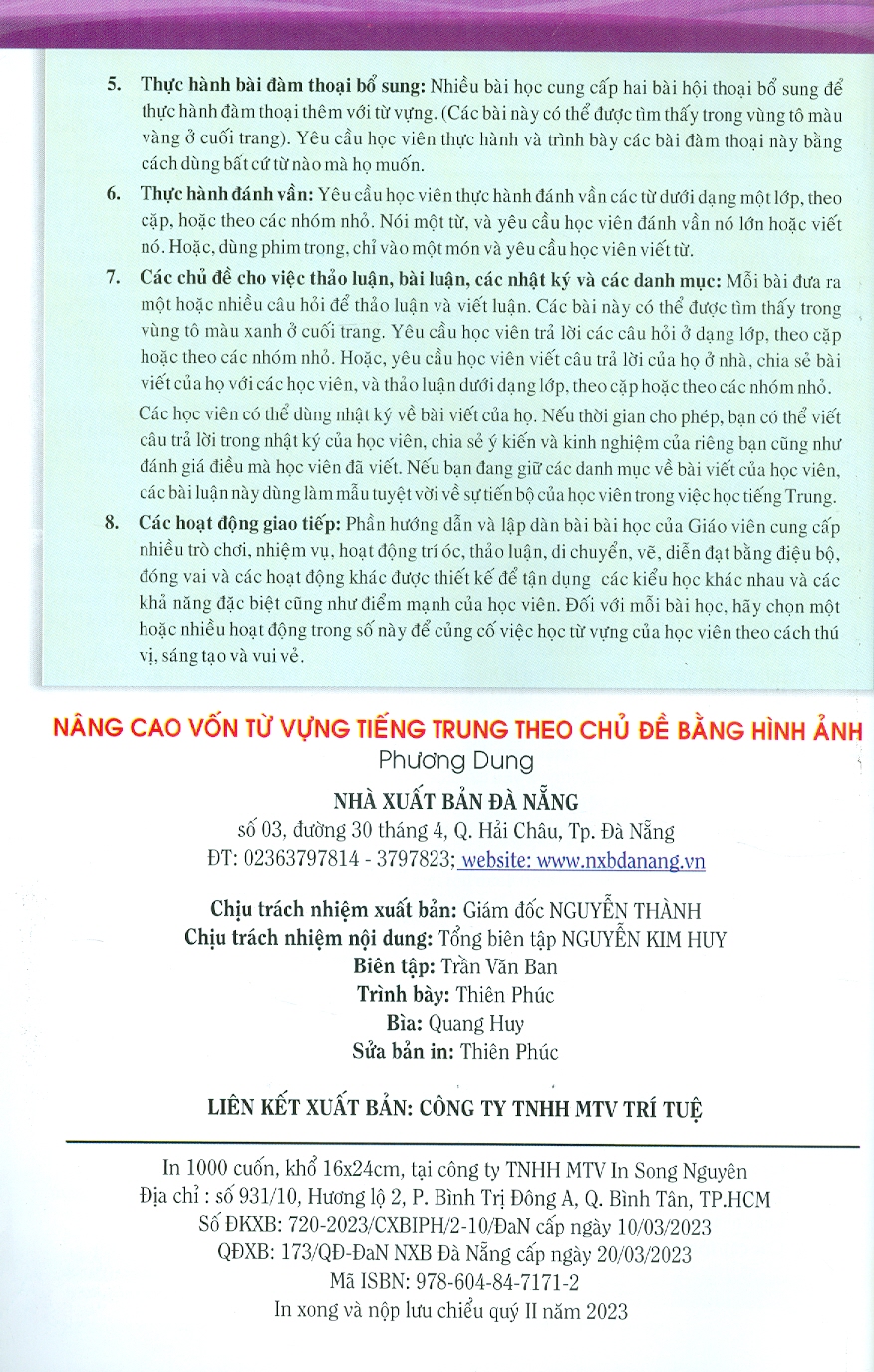 Nâng Cao Vốn Từ Vựng Tiếng Trung Theo Chủ Đề Bằng Hình Ảnh