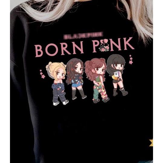 Áo phông áo thun Born Pink Chibi BlackPink Pink Venom - TRƠN TRẮNG, TRƠN TRẮNG