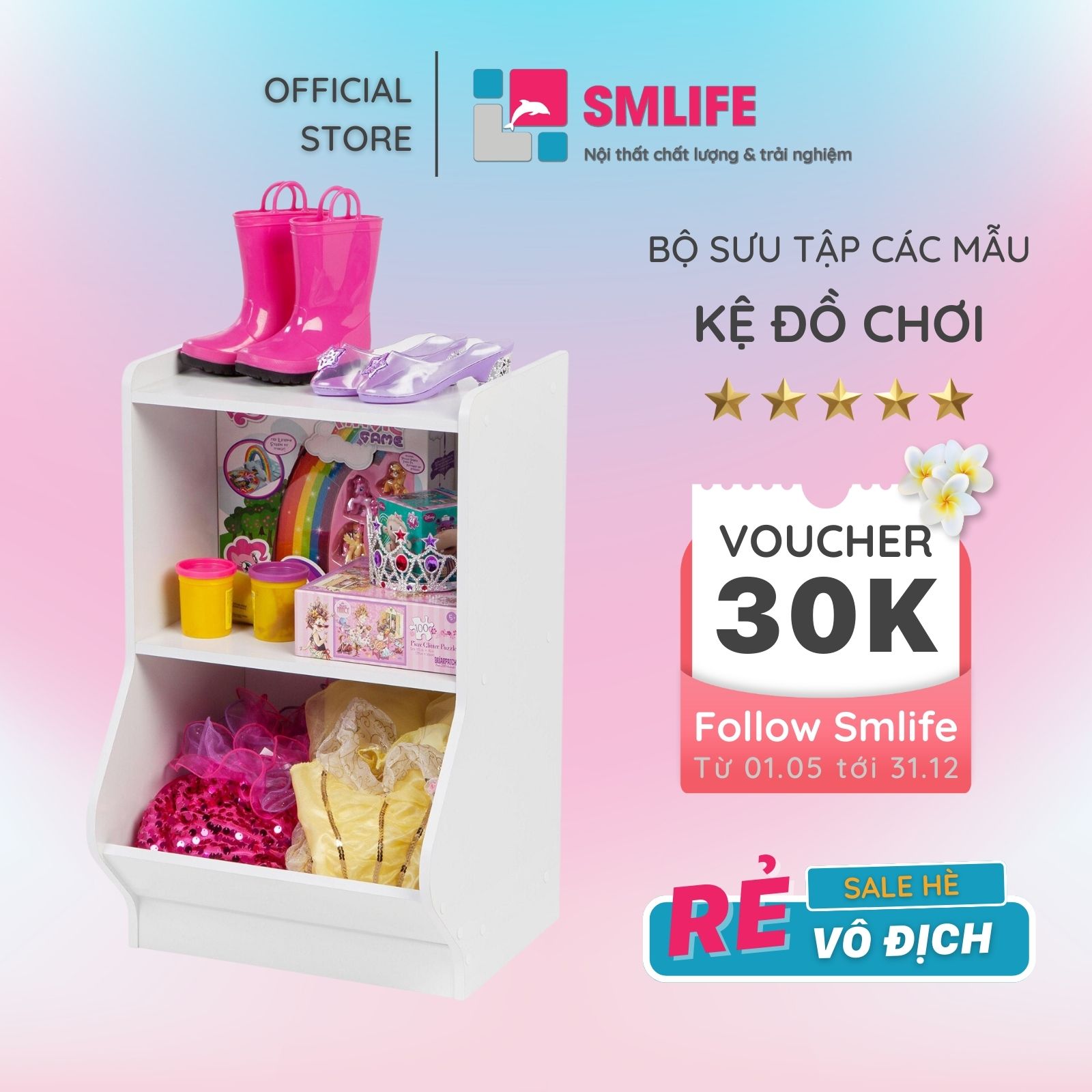 Kệ Đồ Chơi Cho Bé Chuẩn Phương Pháp Montessori Thương Hiệu SMLIFE