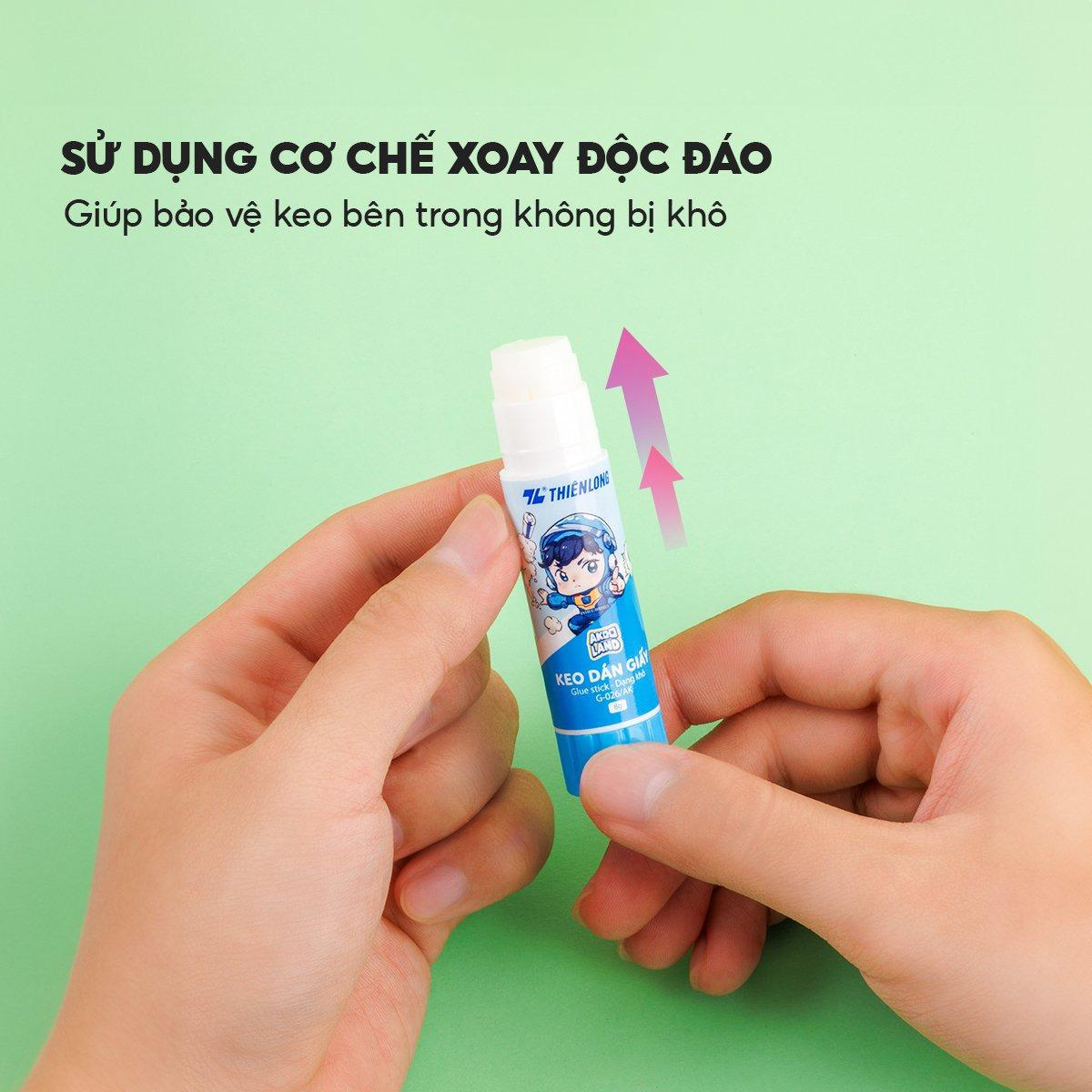 Keo Khô Dán Giấy - Nhân Vật Akooland Thế Giới Học Cụ Thần Kỳ - Thiên Long G-026/AK - Màu Vàng