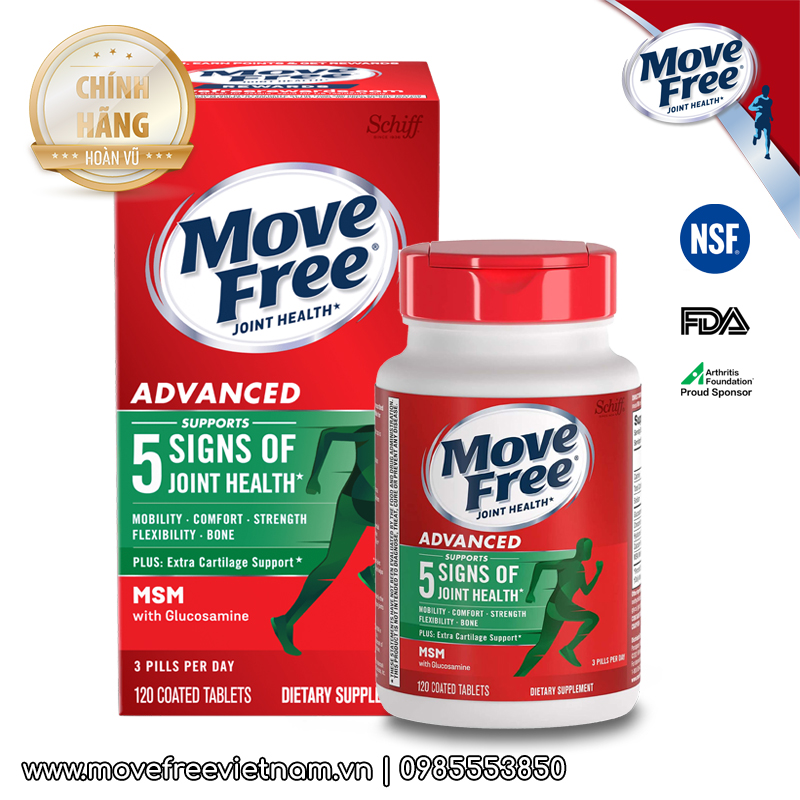 COMBO ƯU ĐÃI KHI MUA 2 Viên khớp Mỹ Schiff Move Free Advanced MSM Glucosamine 120