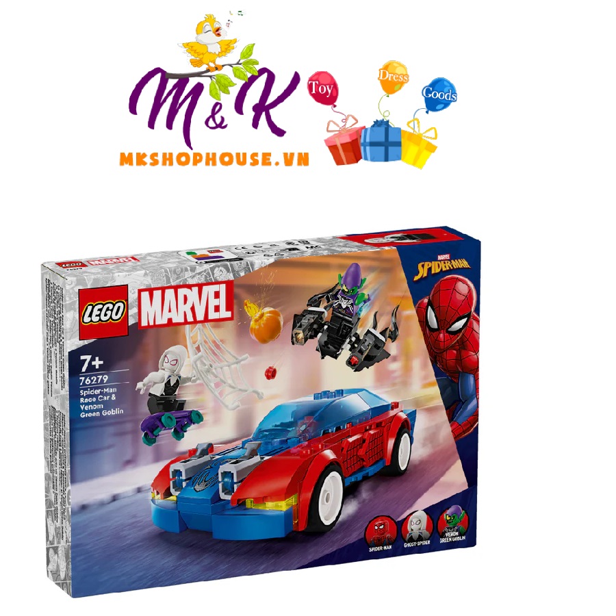 LEGO SUPERHEROES 76279 Đồ chơi lắp ráp Siêu xe của người nhện (227 chi tiết)