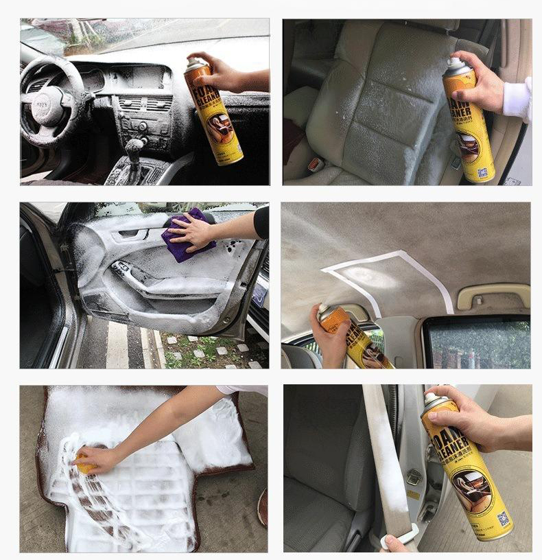Chai Bọt Tuyết Tẩy Vết Bẩn Nội Thất Xe Đa Năng FOAM CLEANER CARJAY 650ML - Hàng Nhập Khẩu