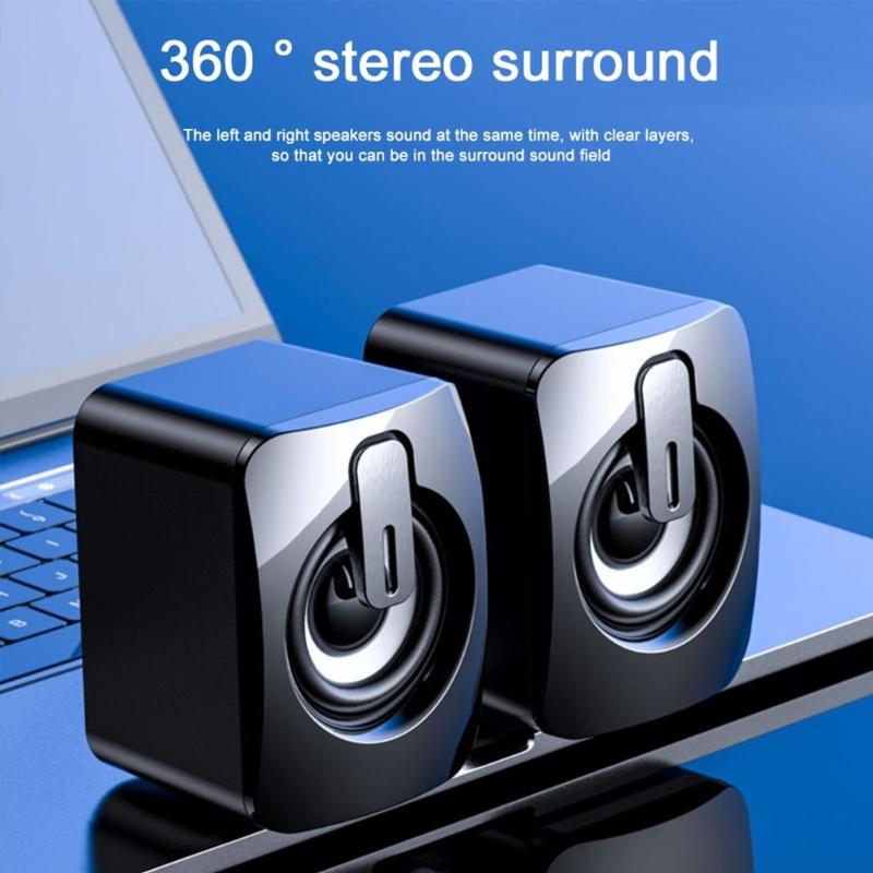 Âm Thanh Stereo Loa Vòm Có Đèn RGB Cho Máy Tính Để Bàn Laptop PC Loa Máy Tính USB 3.5Mm Loa Siêu Trầm
