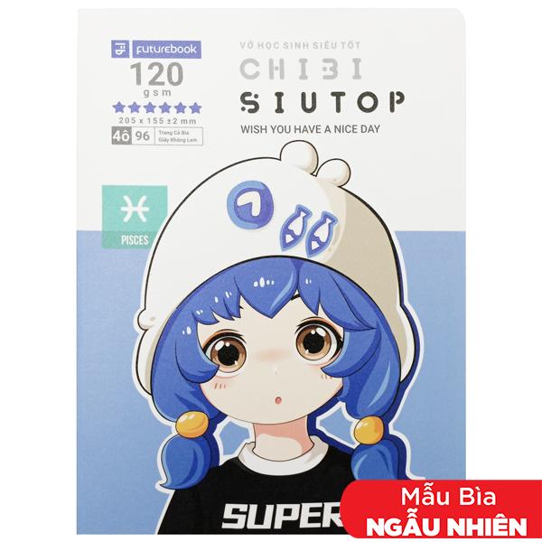 Tập Học Sinh Chibi Siutop A5 - 4 Ô Ly - 96 Trang 120gsm - futurebook DK981 (Mẫu Màu Giao Ngẫu Nhiên)