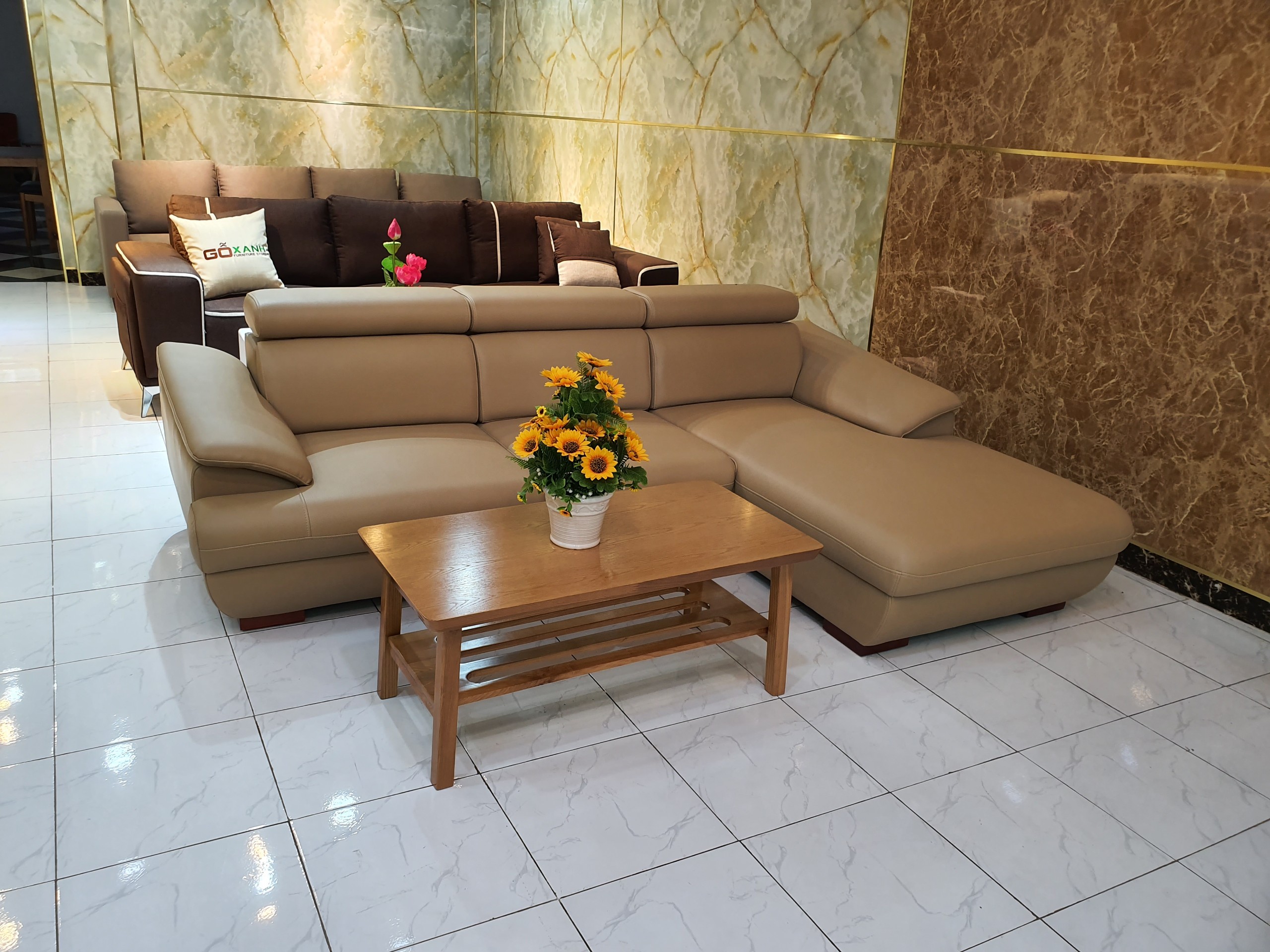 Bộ Ghế Sofa Góc Nhỏ Gọn Phù Hợp Không Gian Căn Hộ _Size 2m5 x 1m6