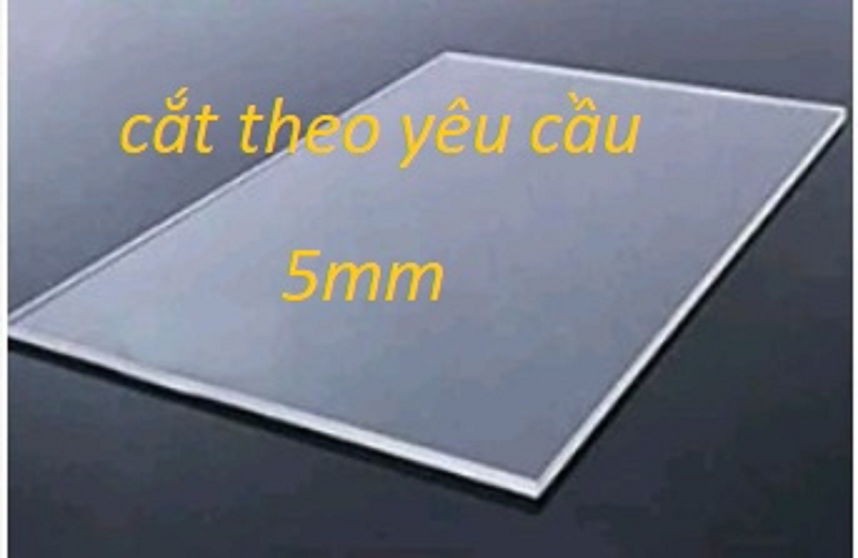 Tấm nhựa mica trong suốt dày 5mm, nhận cắt kích thước theo yêu cầu (đủ  size)