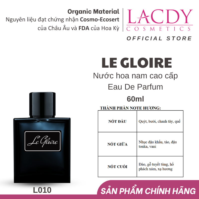 Nước Hoa Nam Lacdy Le Gloire 50ml -L010