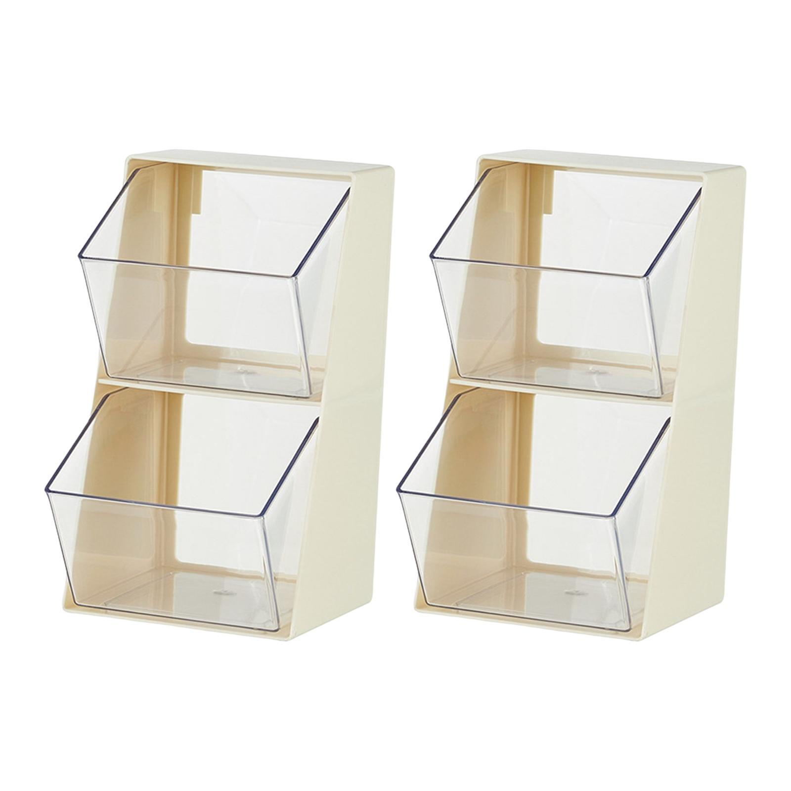 Tea Bags Organizer Divided Container Multifunctional for Kitchen Cabinets