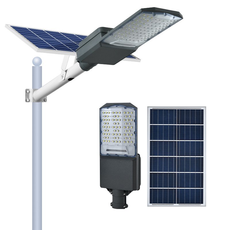 Đèn năng lượng mặt trời bàn chải 800W, Vỏ nhôm, Tấm pin NLMT rời, Ánh sáng trắng- 800WBC