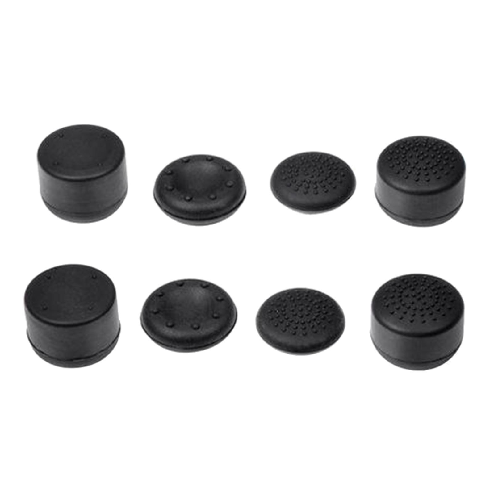 8 Pc   Grip Thumbsticks   For  Controller Black