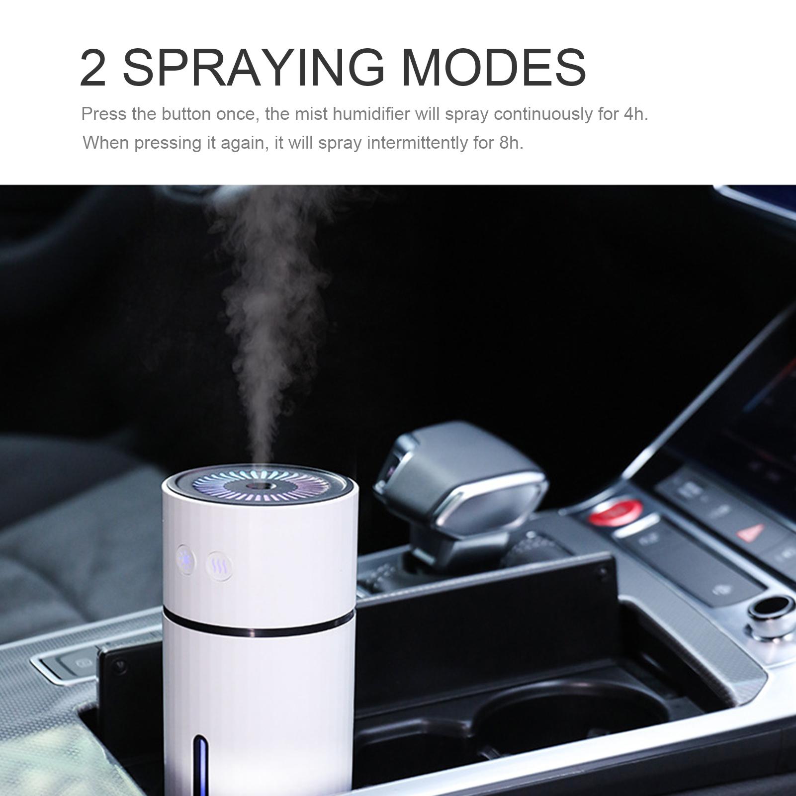 Máy phun sương tạo ẩm 260ml có đèn LED nhiều màu sắc, hoạt động êm ái