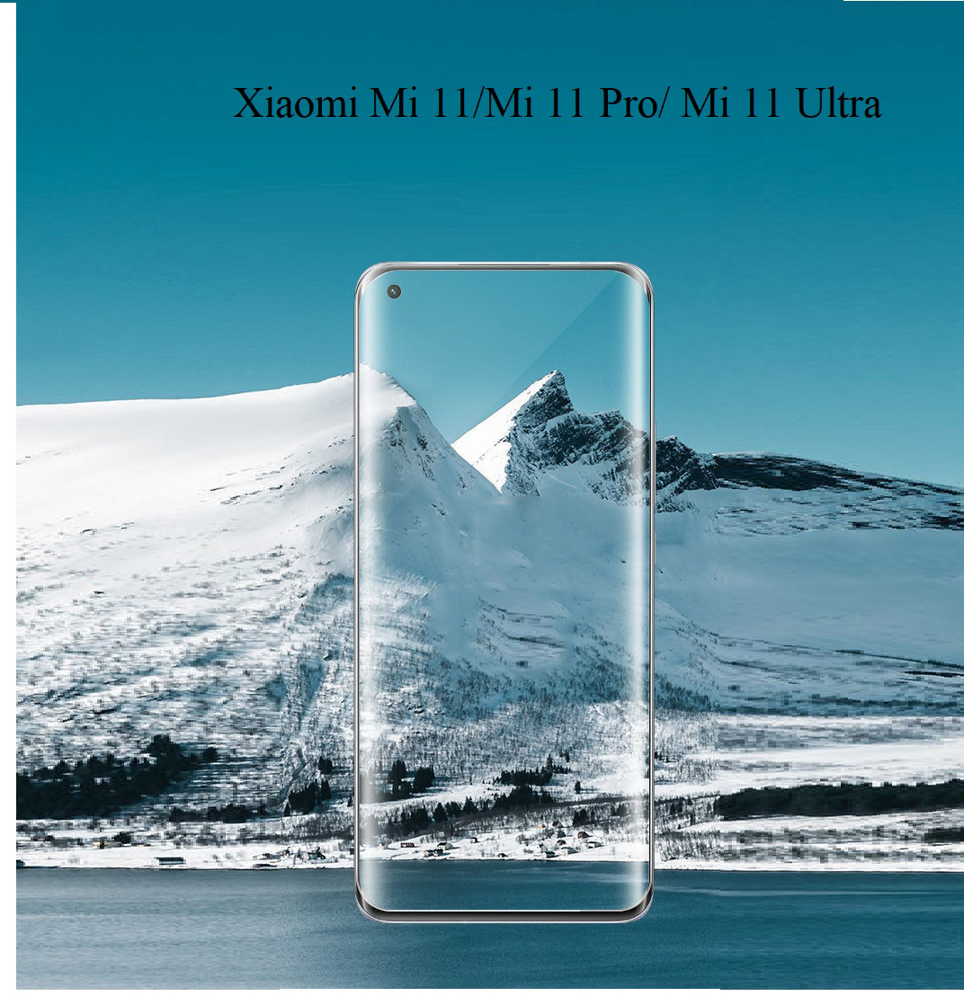 Kính Cường Lực Full màn Hình Keo UV Cho OPPO Xiaomi Mi 11 , Mi 11 Ultra, Mi 11 Pro hiệu GLASS Bảo Vệ Màn Hình - Hàng Chính Hãng