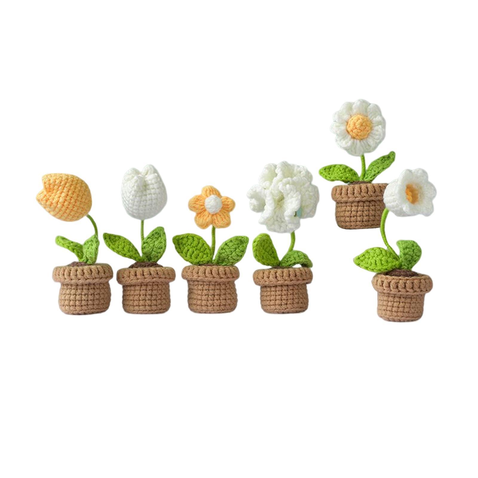 Crochet Kit Accessories Handmade Crocheted Planter for Kids Teens Beginners