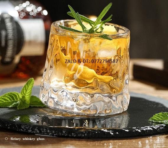 Ly Thủy Tinh Deli Vintage whi.ky Rock Glass 170ml Tùy Chọn Họa Tiết