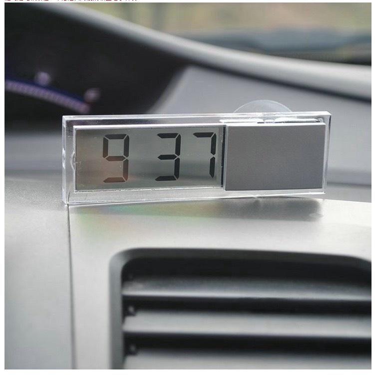 Đồng hồ điện tử LCD nhỏ gọn cho xe hơi, ô tô hít kính
