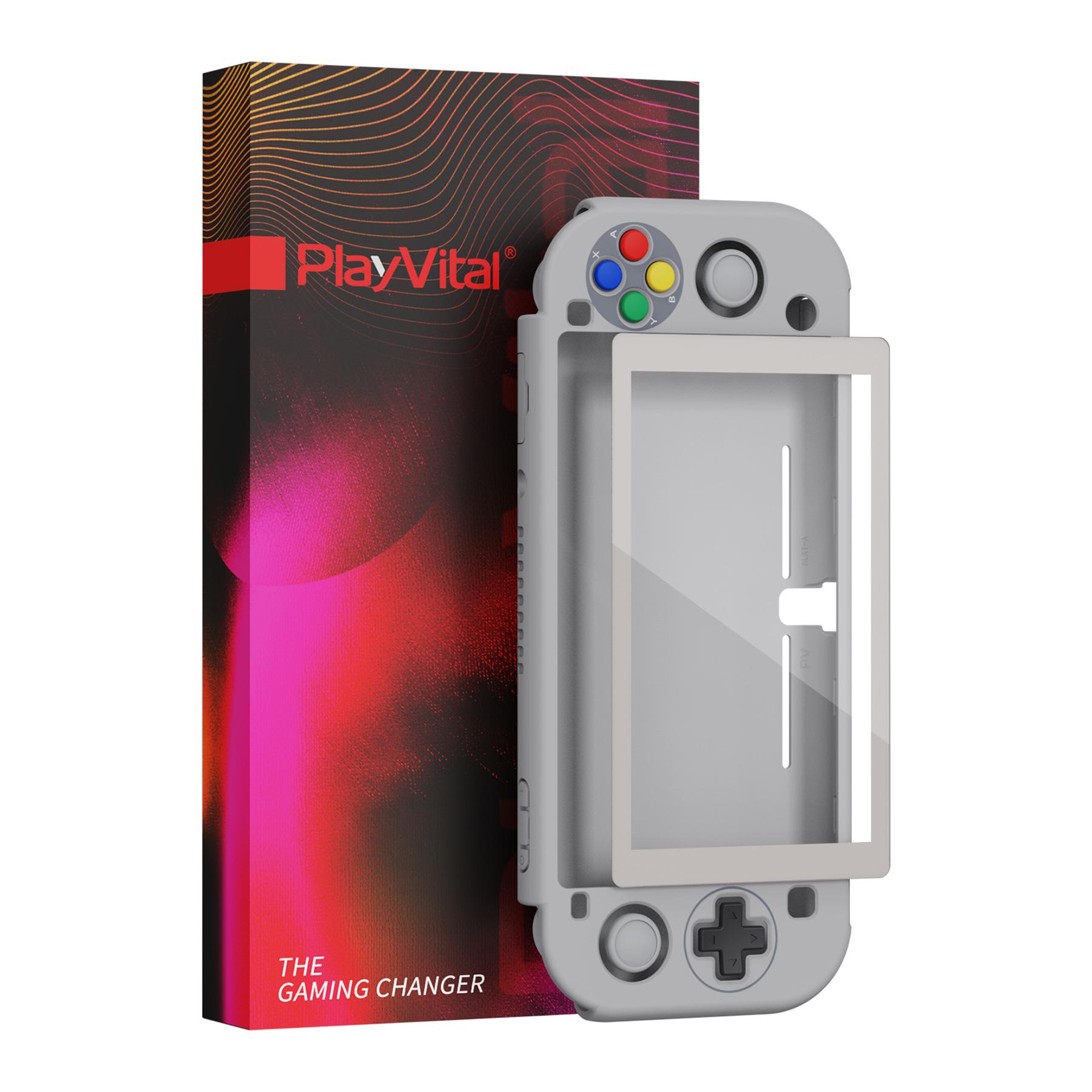 PlayVital SFC SNES Vỏ bảo vệ phong cách Châu Âu cổ điển cho NS Switch Lite W/Màn hình bảo vệ