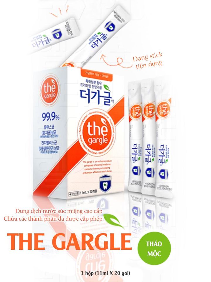 Nước Súc Miệng Thảo Mộc Nhân Sâm THE GARGLE (hộp 20 stick)