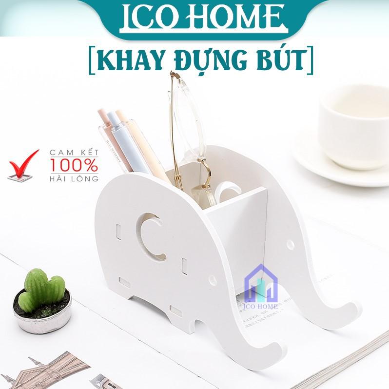 Giá đỡ điện thoại, giá kệ đựng bút để bàn đa năng hình voi cute - ICO HOME