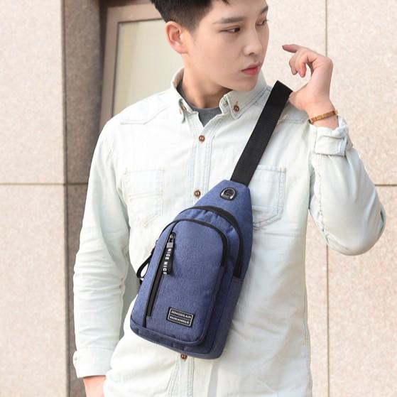 Túi đeo chéo nam vảiphong cách thời trang Hàn Quốc