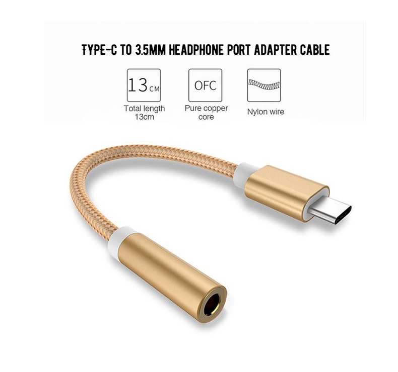 ROGTZ Cáp Chuyển Đổi USB Type-C Sang Jack 3.5 mm Cho Tai Nghe - Hàng Nhập Khẩu