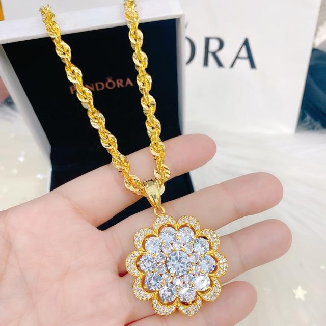 Dây chuyền mặt hoa mai mạ vàng 18 RCLN