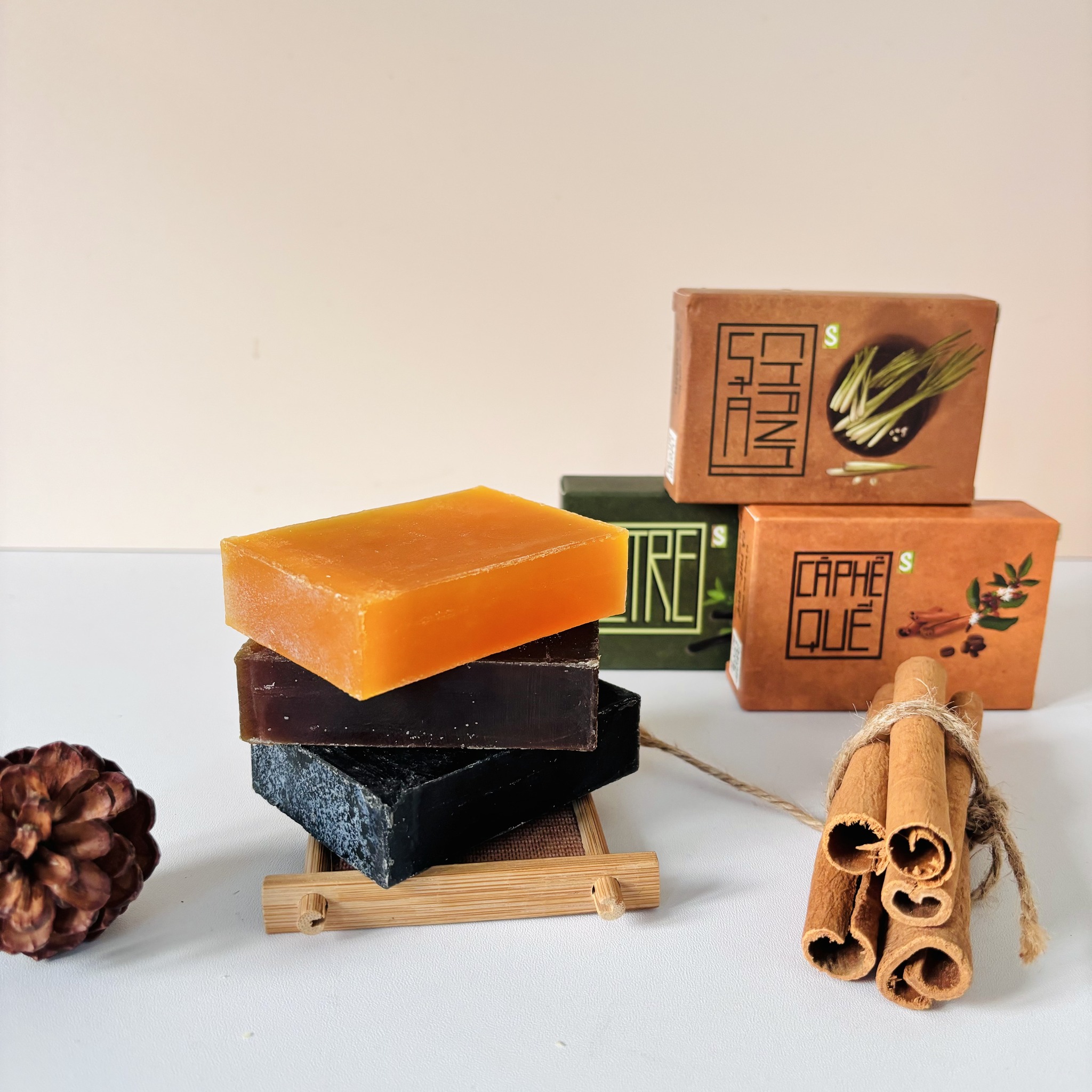 SINH DƯỢC SET 10 xà bông thiên nhiên đủ 10 vị, xà phòng handmade Soap 100gr Organic hữu cơ thảo mộc tự nhiên sạch khuẩn ngăn ngừa mụn lưng, mặt, hôi nách viêm nang lông