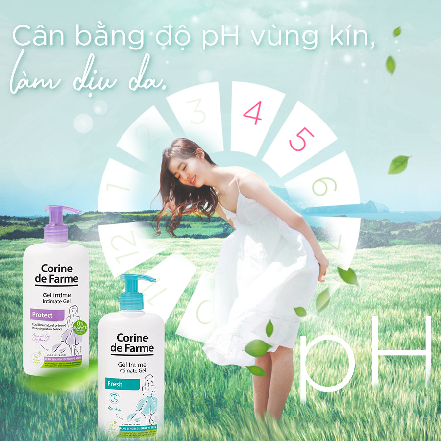 Gel hữu cơ vệ sinh vùng kín, khử mùi kháng viêm Corine De Farm