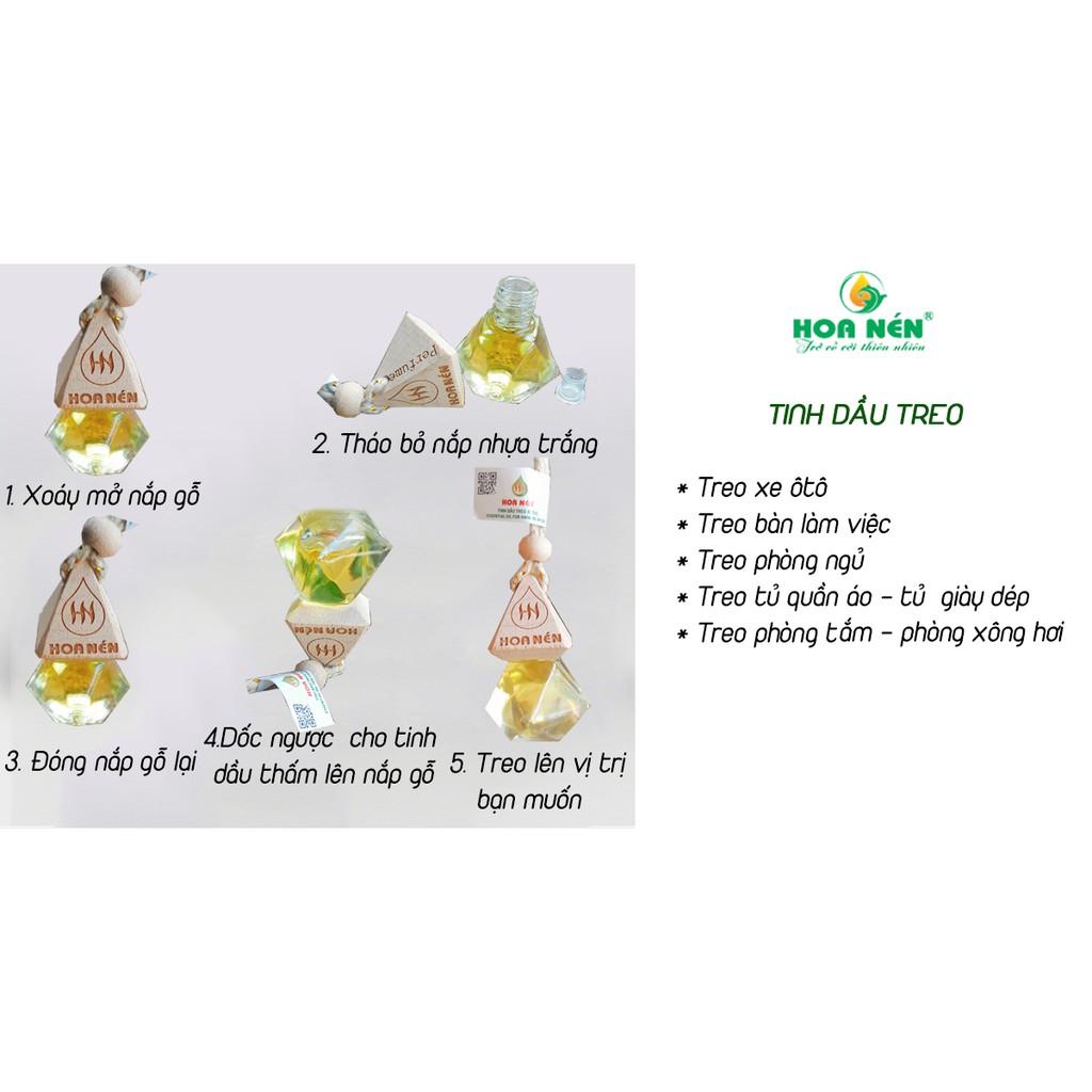 Tinh dầu treo Chanh nguyên chất - Hoa Nén - Khử mùi, chống say xe, thư giãn - 8ml