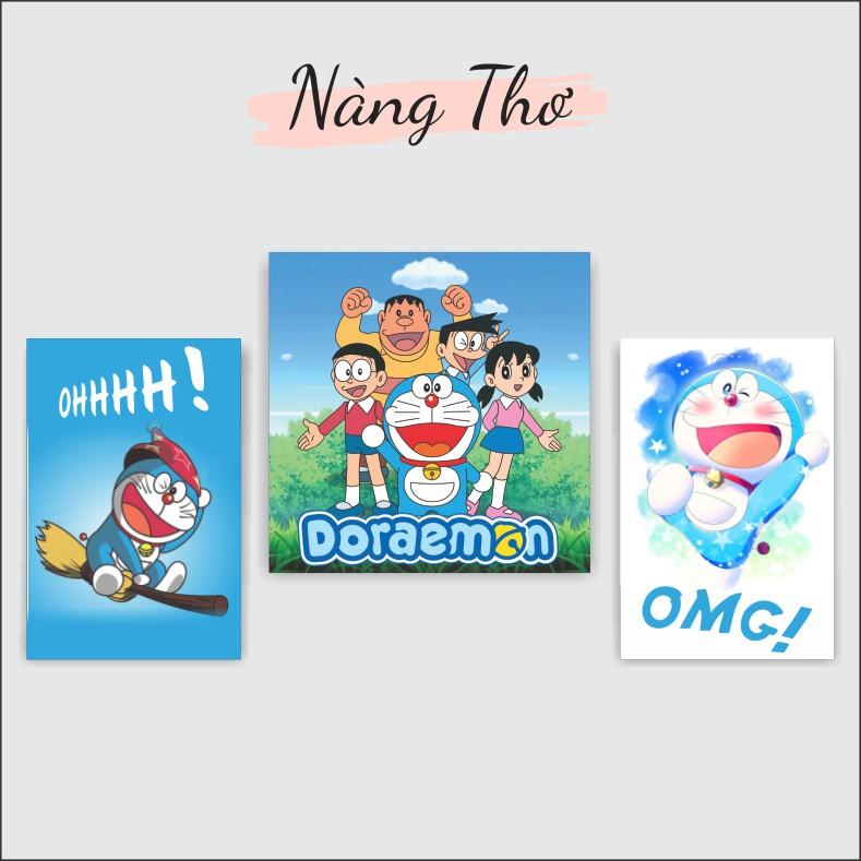 Bộ tranh 3 tấm Decal dán tường hoạt hình dễ thương